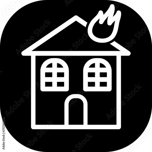 Fire risk House Icon