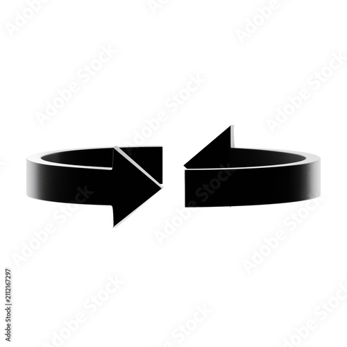 3d icon rotate arrow