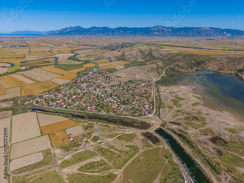 Bafa Lake Nature Park and Serçin Village at the Büyük Menderes River Delta, Turkey