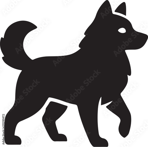 Shiba Inu Dog Silhouette set