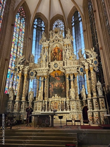 Принти на полотні Baroque high altar depicting the Coronation of the Virgin, Erfurt Cathedral Dom St