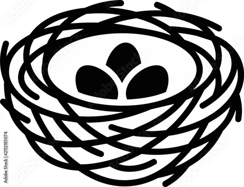 Bird Nest with Eggs Symbolizing Security, Financial Planning, Wealth Management, Investment