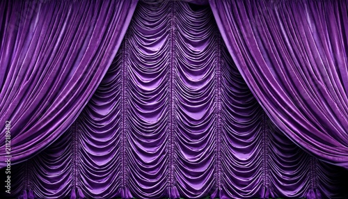 Elegant Purple Velvet Theater Curtain Backdrop