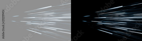 Bild auf Leinwand Abstract light streaks speed blur effect on dark and isolated background