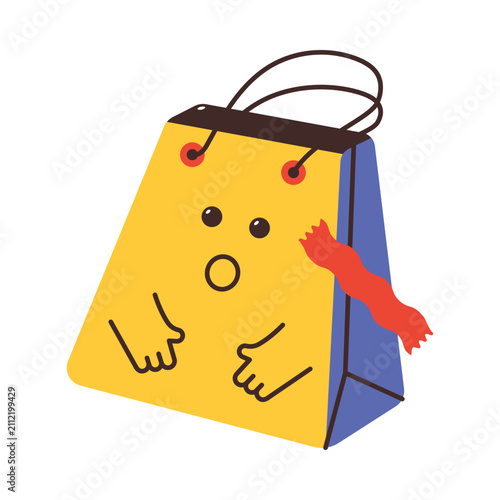 Shopping Bag Vector Flat icon. EPS File 