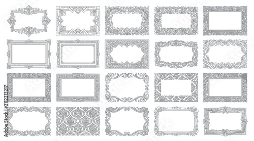 Ornate Decorative Frames and Borders Vector Set | Vintage Design Elements