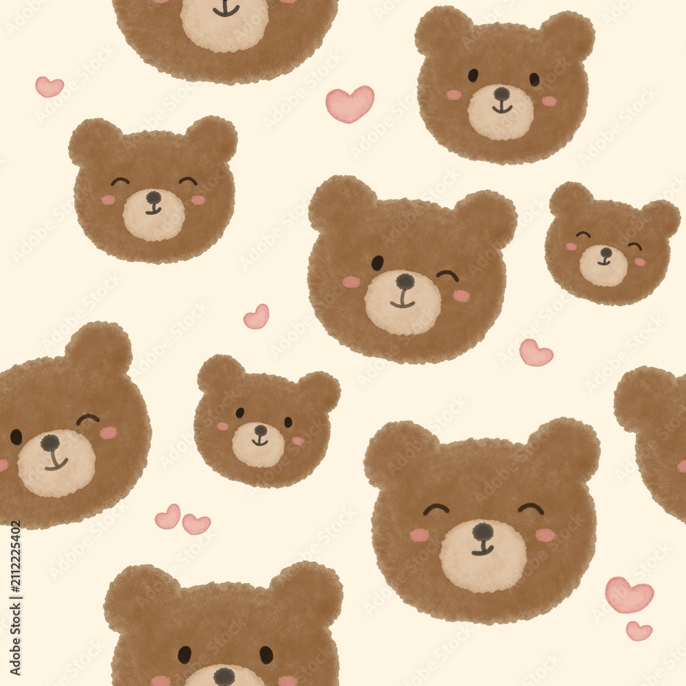Fototapeta premium seamless pattern with teddy bears