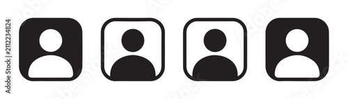 User profile icon vector, illustration of personal data symbol, contact and account avatar concept.