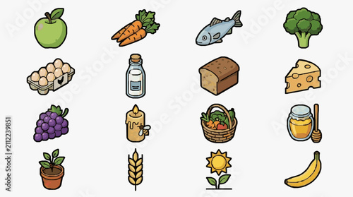 Assorted Food and Agricultural Icons