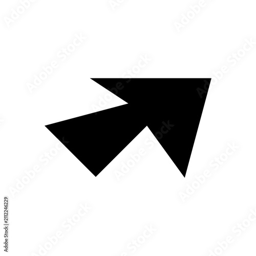 Arrow pointing icon