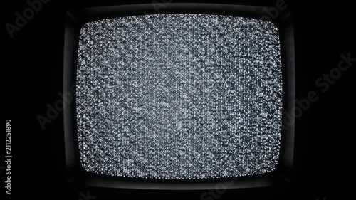 Old television screen with static noise