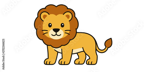 lion cartoon isolated on white
