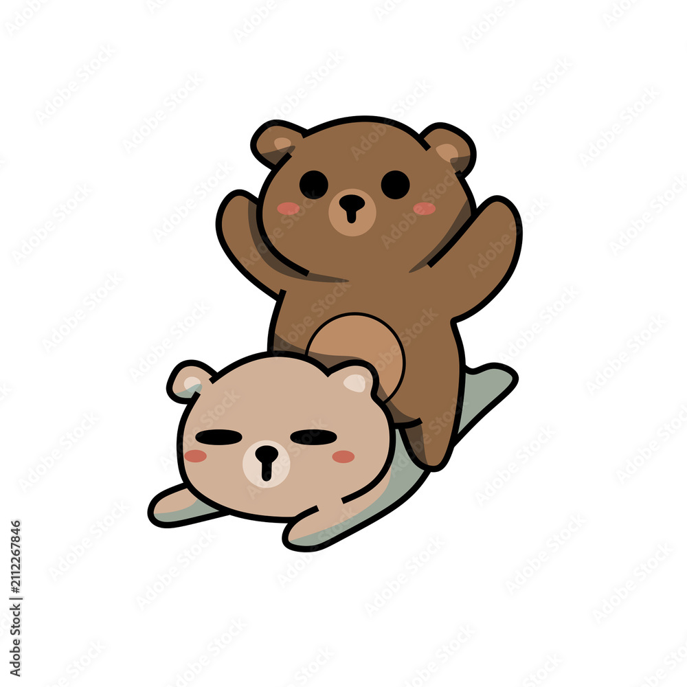 Fototapeta premium fighting bears