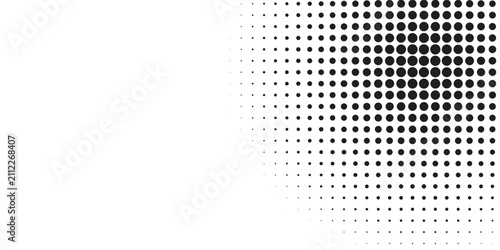 Halftone circle dotted frame circularly distributed set. Abstract dots logo emblem design element. Round border Icon using random halftone circle dot texture.background