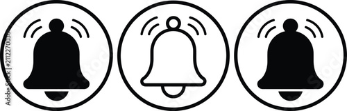 Foto Silhouette of person ignoring notifications from bell icon