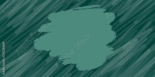 Green background featuring hand drawn style brush stroke shape design element for artistic presentation projects in professional graphic design layout.