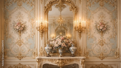 Elegant ornate vintage interior design
