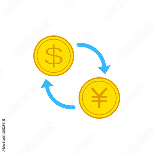 ドルと円の為替アイコン