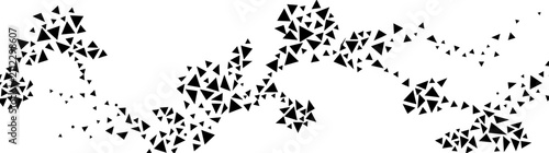 Black Triangles Forming Abstract Shape on White Background