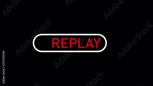 Replay Button Animation | Replay Icon | Video Playback Loop | UI Motion Graphics