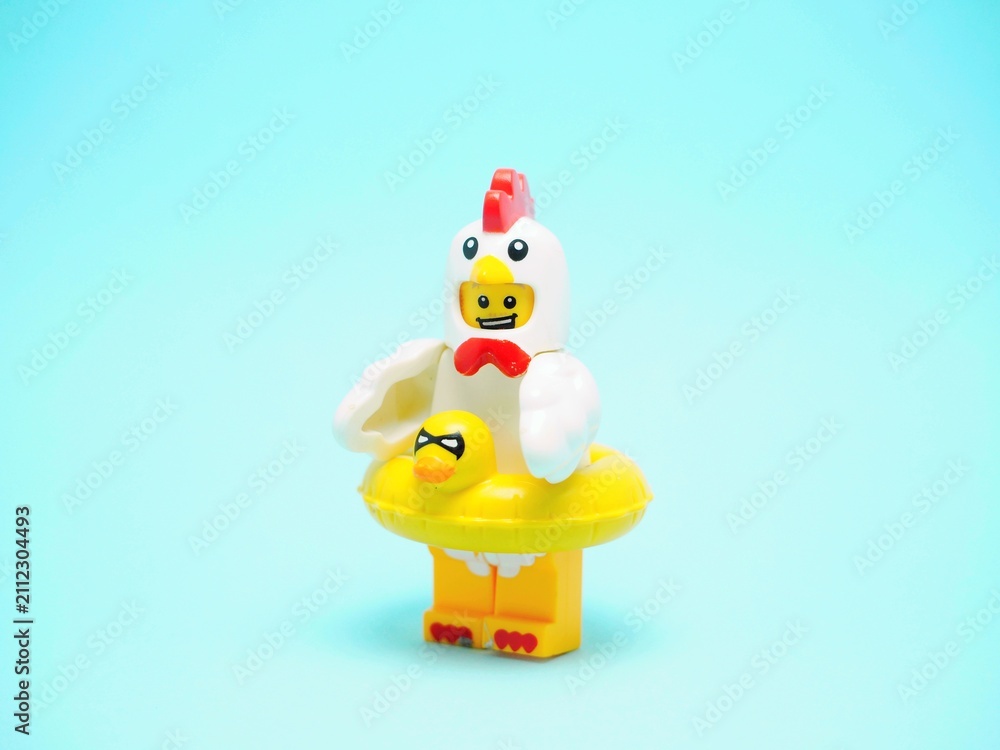 Fototapeta premium Indonesia - August 22, 2023 : Mini toy at table with blurred background.