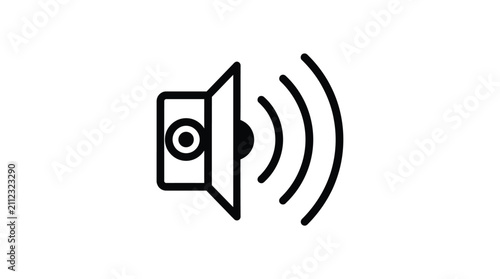 фотографія Camera With Sound Waves Silhouette On Transparent Background