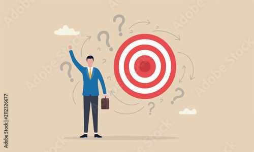 Fotografía Effectiveness efficiency bullseye target cost to reach goal or target, practice