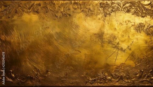texture of old gold metal showcasing an aged possibly tarnished or patinated surface evokes a sense of vintage charm antique luxury or rustic preciousness ideal for historic or ornate themes