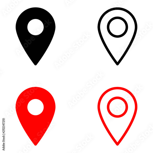 Minimal Location Pin Icon Set