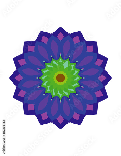 Colorful geometric mandala pattern design