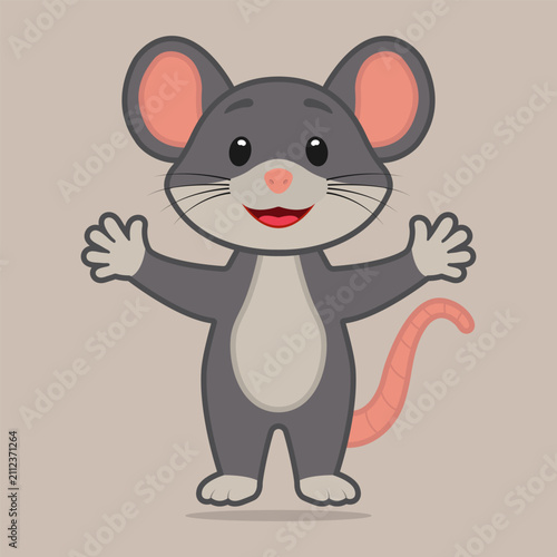 Vector image of a rat