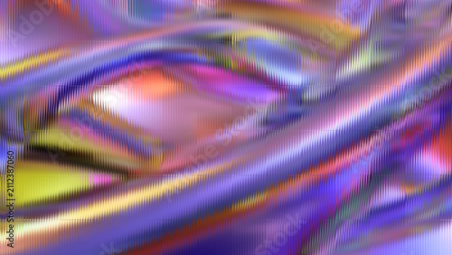 Abstract colorful light refraction through a ribbed glass texture background creating a vibrant and artistic digital wallpaper design effect