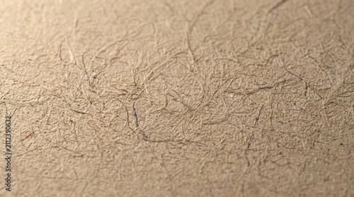 Close up of textured natural beige fibrous paper background isolated on transparent background