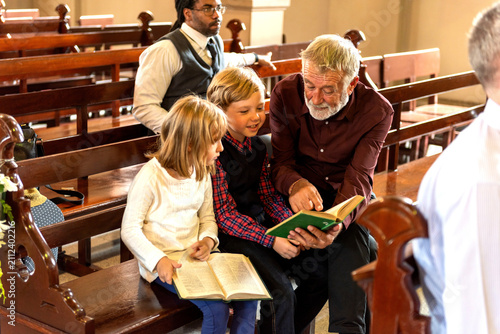Photography Family bonding in church setting