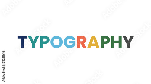 Colorful Typography Word Art - Design and Creativity Concept