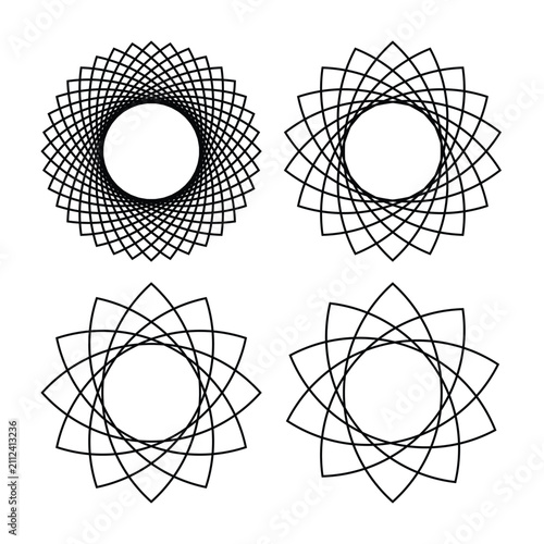 Abstract Geometric Spiral Circle Pattern