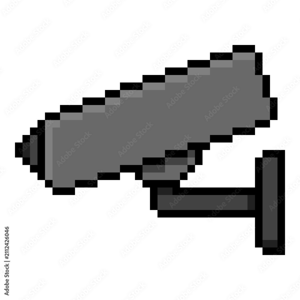Fototapeta premium Single Pixel Art CCTV Icon