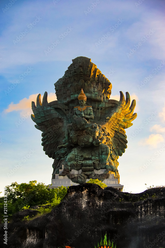 Fototapeta premium Towering GWK Monument Set Against Dark Rock Formations