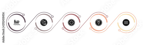 Bild auf Leinwand filled ultimate glyphicons icons set - cargo boat, incoming calls, plus button, upload arrow with bar