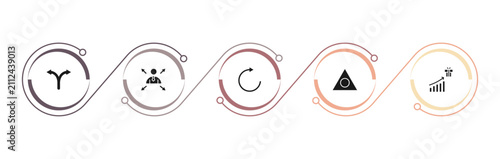 filled user interface icons set - bifurcation, multitasking worker, rotate arrow, triangular. editable vector for web and mobile ui