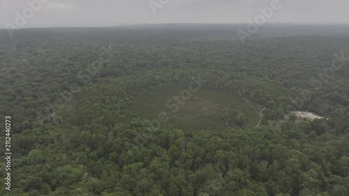 Aerial drone footage of Binh Chau Phuoc Buu National Park, Ho Chi Minh City, Vietnam, showcasing pristine coastal forest, tropical nature, sandy beaches and protected biodiversity.