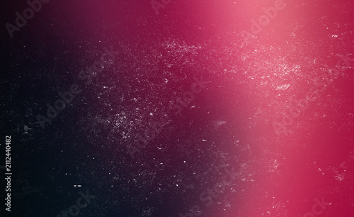 Foto Magenta pink and dark violet gradient background with white dust particles and vintage film texture for feminine design concepts and modern atmospheric branding visuals for social