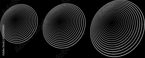 Quadro su tela Seamless circular lines pattern radio wave background, radio wave illustration background