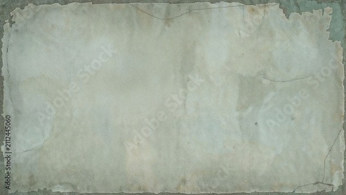 Aged and torn parchment or paper background with worn edges and stains.
