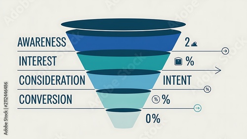 Infographic Sales funnel diagram template for business. 6 steps level, digital marketing data, presentation vector infographics. 