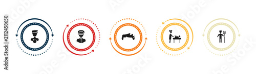 Cuadro en lienzo filled people icons set - recovery, matrix, man hair, baby changing