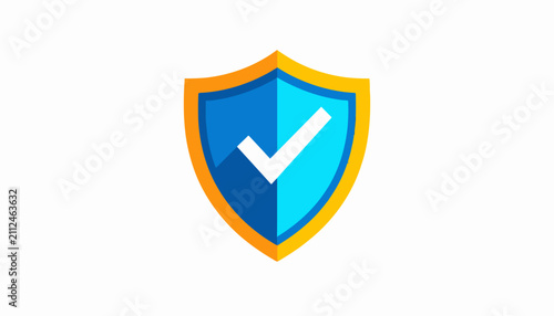 Shield with checkmark icon security.