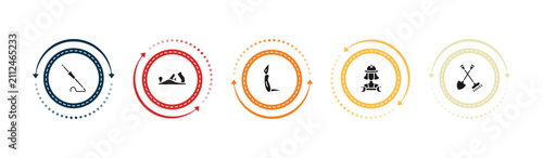 фотографія filled construction and tools icons set - iron soldering, planer, jackknife, mechanic working