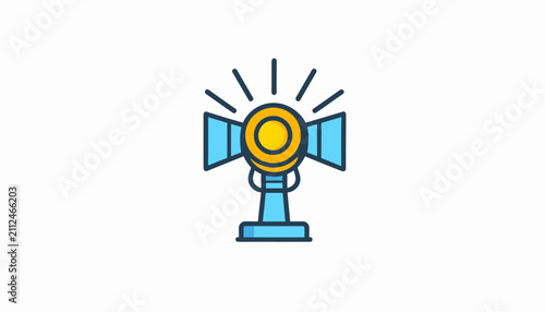 Modern studio spotlight lighting equipment.