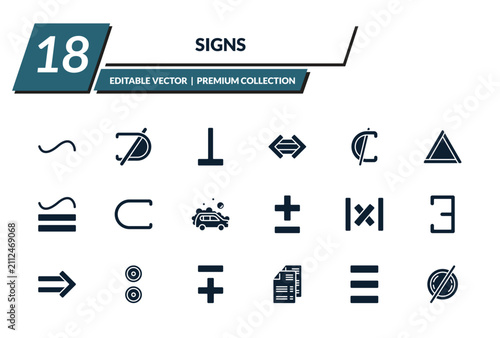 Quadro su tela filled signs icons set - is similar to, is not a sub, perpendicular, maths